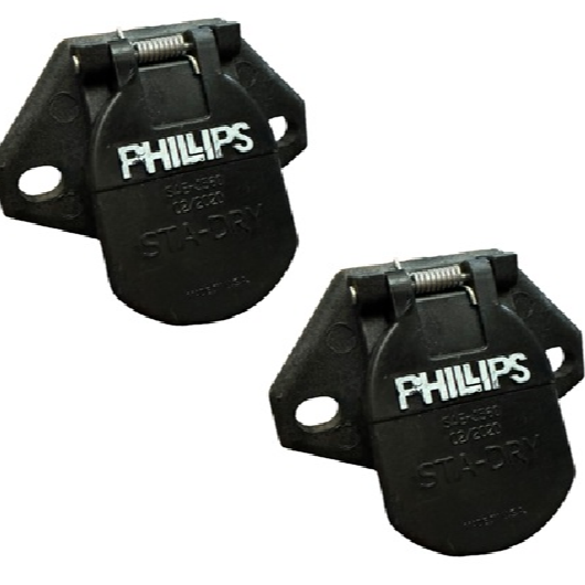 Phillips 16-726 STA-DRY 7-Way Socket 2-Pack — Dallas Truck Part